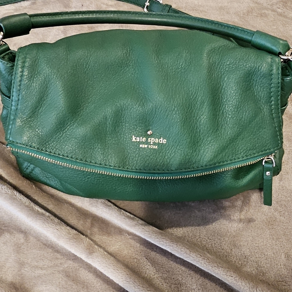 Kate Spade Green Leather Shoulder Bag - Picture 3 of 6